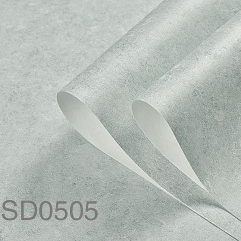 做旧复古时尚服装店素色壁纸旧房改造便宜米黄色水泥灰理发店墙纸