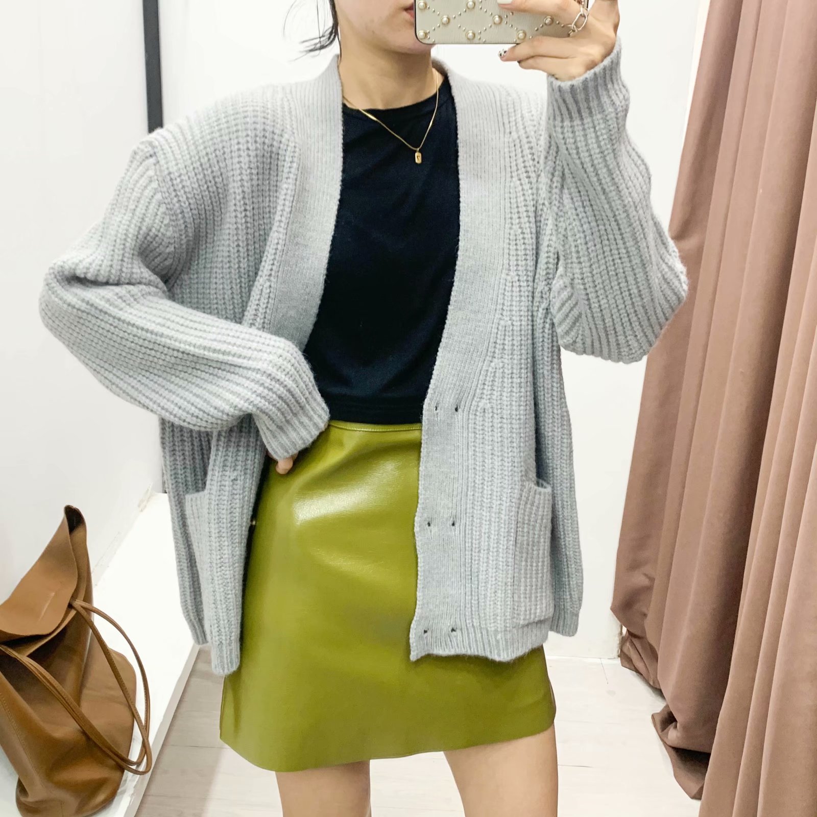  wool sweater loose jacket  NSAM4717