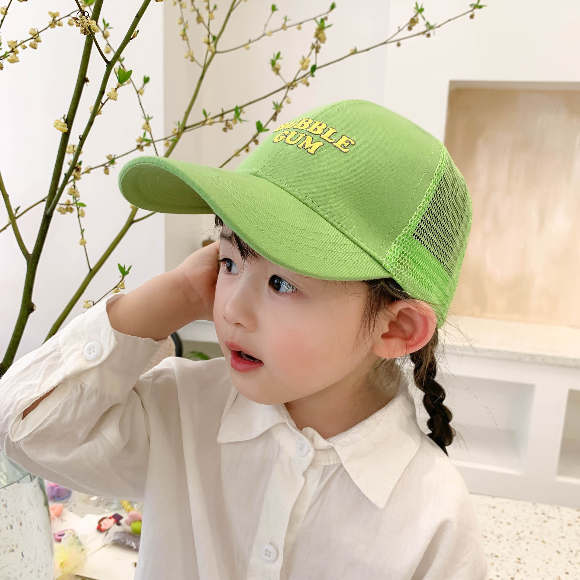 Green Children's Baseball Cap display picture 6