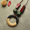 Retro ethnic accessories, jewelry, pendant, necklace, ethnic style, cotton and linen, new collection