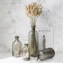 LIVETAI态生活北欧ins透明气泡玻璃花瓶现代简约家居摆件拍摄道具