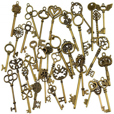 Manufactor Direct selling Retro key dIY Metal key 36 Mixed bag originality Jewelry parts notebook Pendant