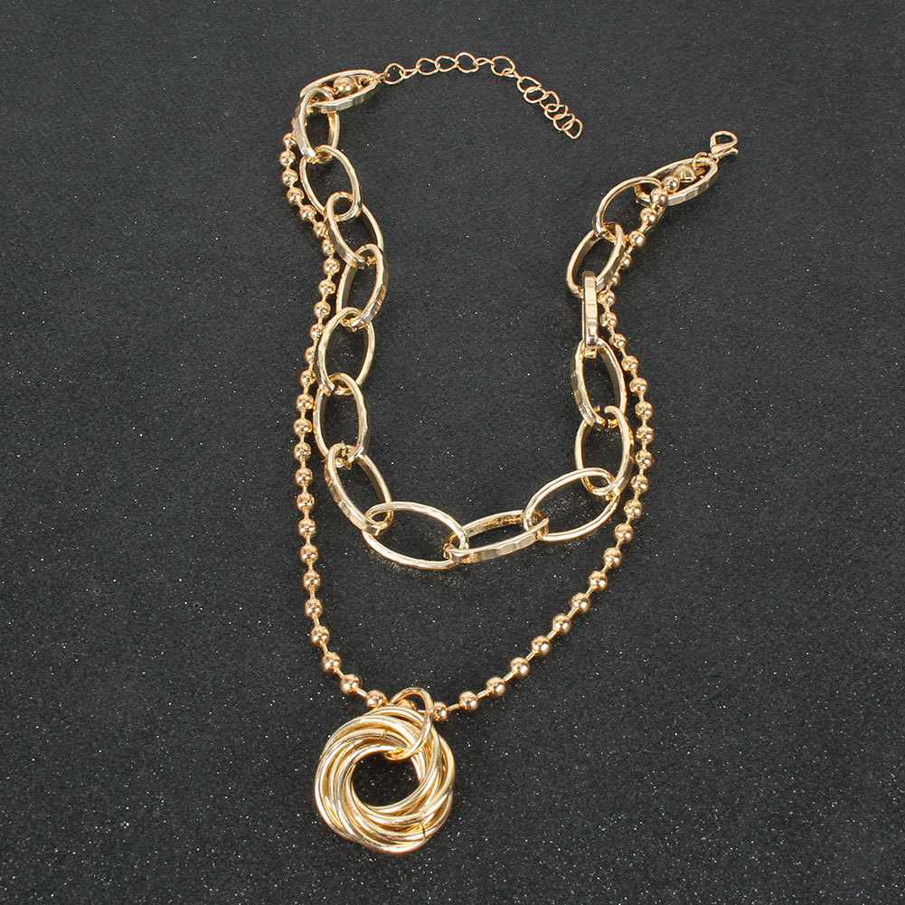 Fashion Long Double-layer Alloy Necklace Wholesale display picture 2