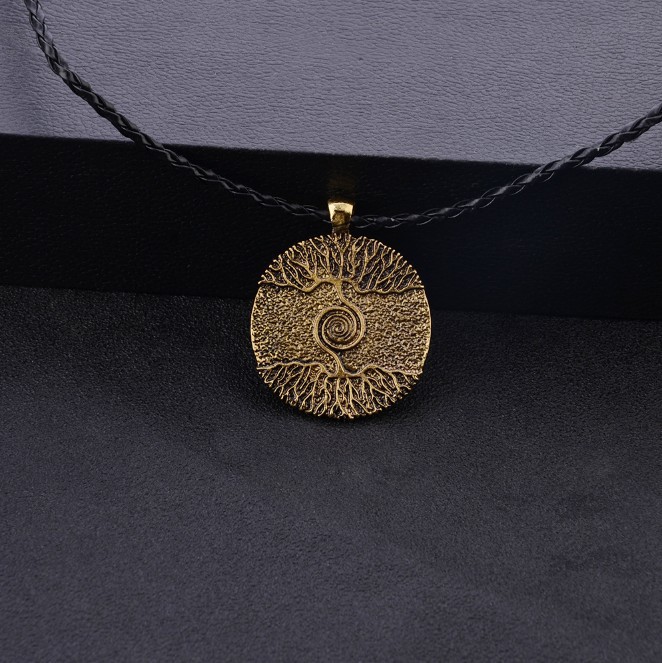 New Viking Norse Tree Of Life Root Wrapped Power Pendant Necklace For Men Clothing Accessories_voghion.com