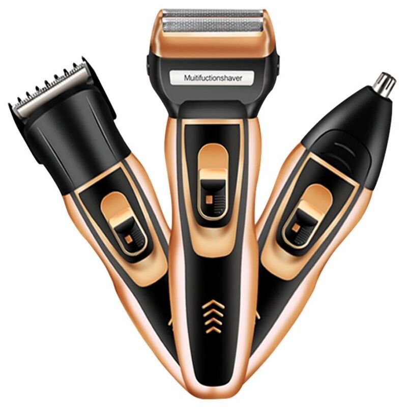 Daling Electric Shaver Three-In-One Reciprocating Full-Body Washable Men's Razor Beard Trimmer Long-Lasting Battery Life