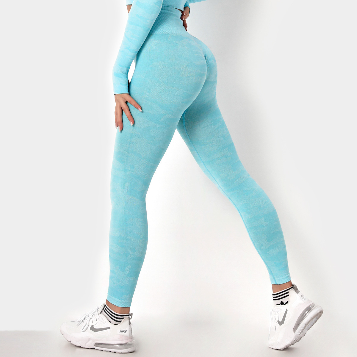 Seamless High-Waist Stretch Sports Yoga Pants NSLX14696