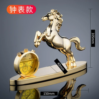 men's creative horse to success – Car ornaments - horse-to-the-success-of-the-golden-clock-trumpet