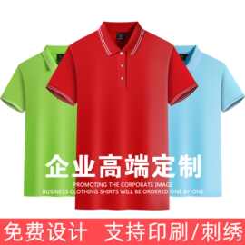 团体polo衫短袖工作服定制t恤印logo图广告文化衫活动工装刺绣夏