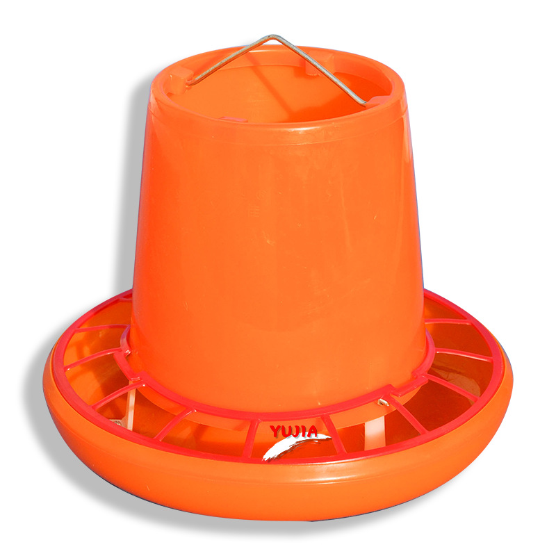 鸡鸭鹅饲料桶交口式10公斤加厚沪式下料桶喂食槽养殖设备养鸡设备