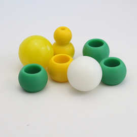 加工定制球阀配件 pom塑料万向球头 带孔实心塑料球 尼龙实心球体