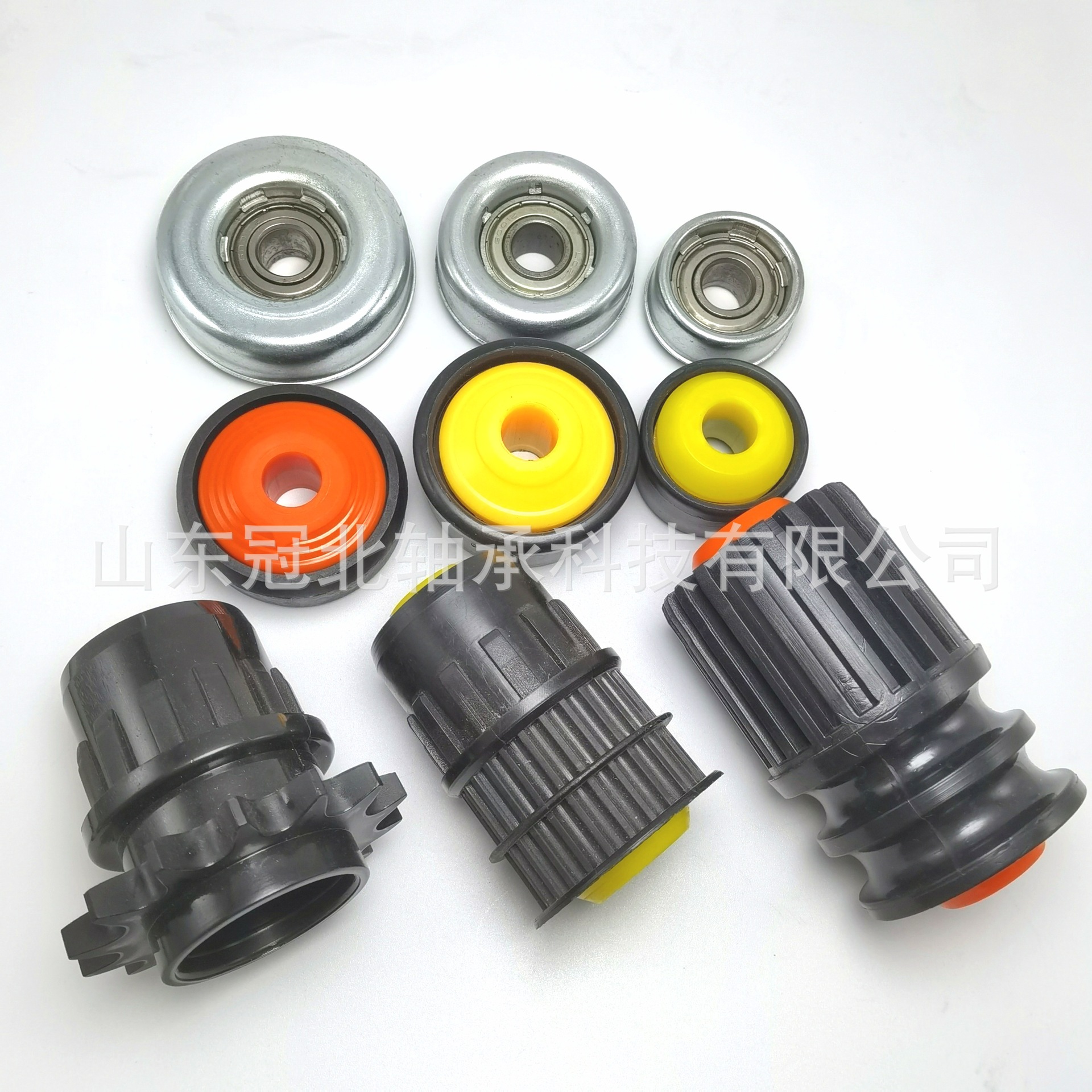 厂家供应滚筒轴承座 冲压轴承 镀锌端盖 塑料尼龙精密轴承