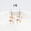 Christmas cartoon earrings, European style, suitable for import