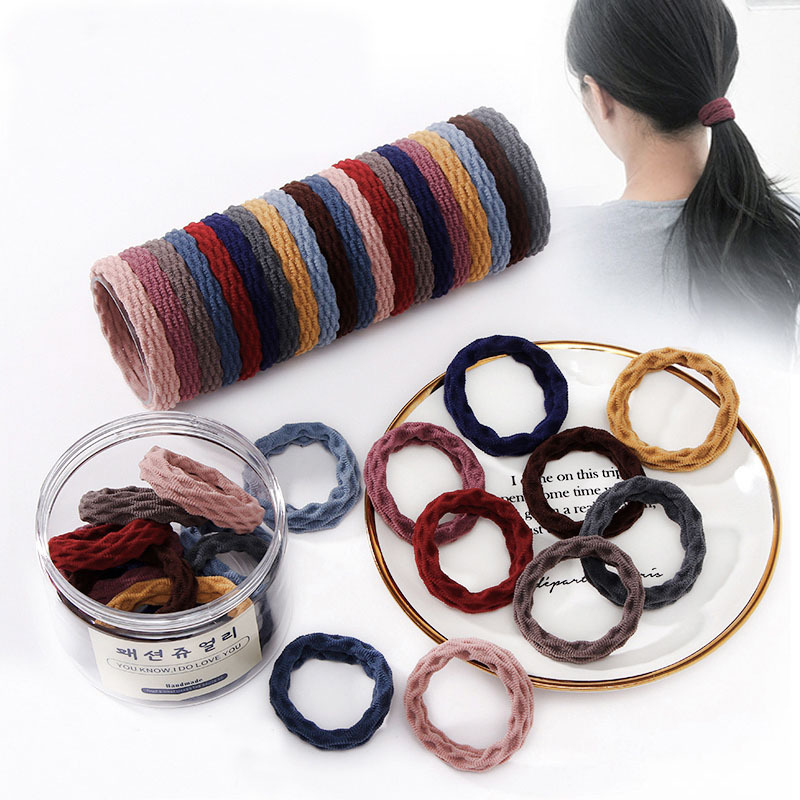 Simple High Elastic Seamless Cheap Scrunchies Set Wholesale display picture 12