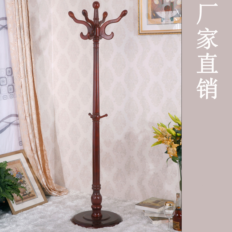 厂家直销实木衣帽架桦木简约现代衣架落地简易客厅衣服整理收纳架|ms