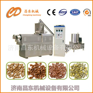 全自动狗粮生产线  多功能双螺杆膨化饲料设备  高端鱼虾饲料设备