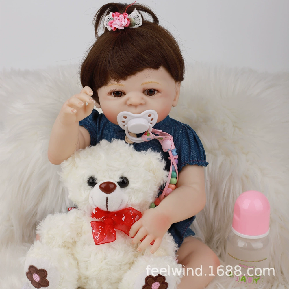 All -glue Simulation Baby Rebirth Doll Toys Silicone Reborn Doll 18 '48cm