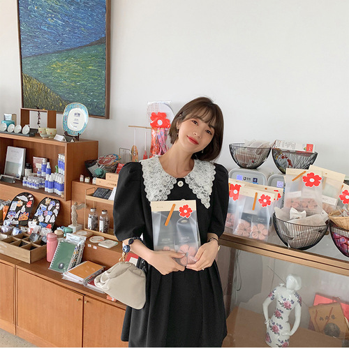 Korean autumn and winter hollow lace peak collar fake collar shirt fake collar versatile black and white decorative sweater collar