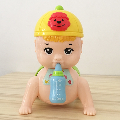 寶寶學爬行玩具幼兒益智爬行娃娃嬰兒6-12個月電動爬娃玩具