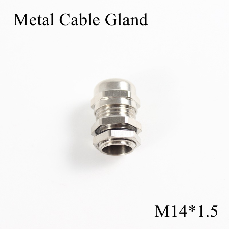 【M14*1.5铜镀镍】】公制金属电缆防水接头密封固定头螺旋葛兰头