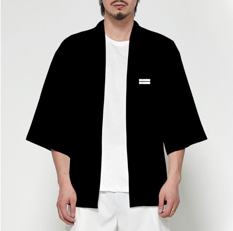 FCCEXIO Women/Men Summer Casual Cool Streetwear Demon Slayer Kimetsu no Yaiba Print Japanese Anime Kimono Haori Yukata Cosplay