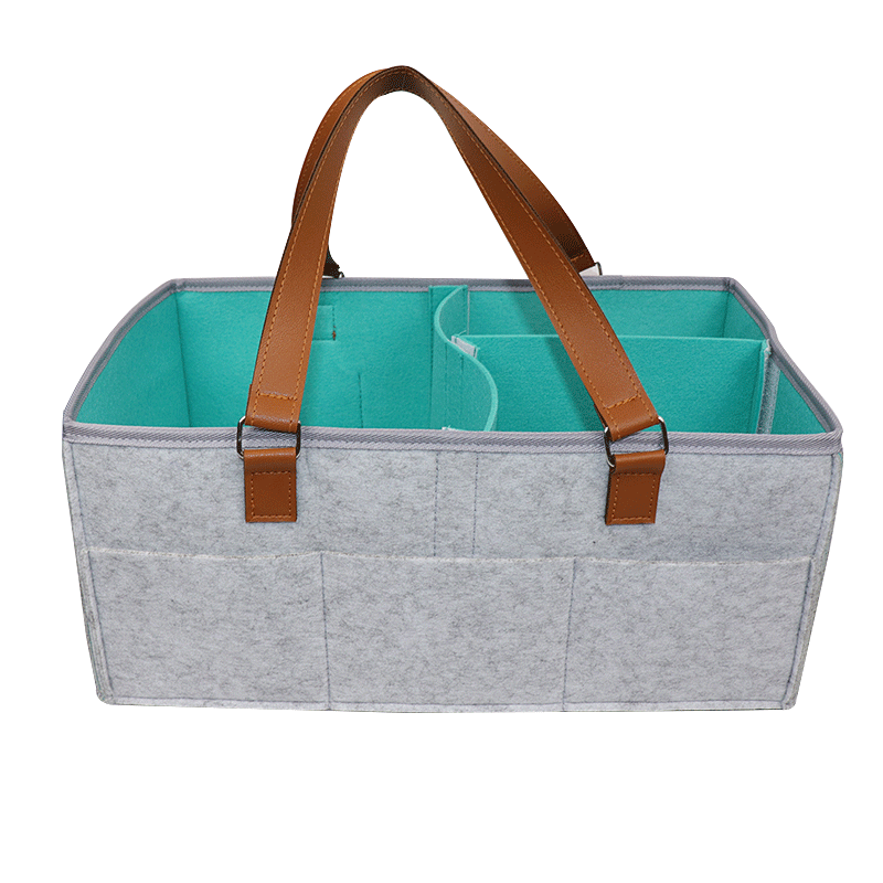 毛毡尿不湿可拆卸收纳包手提妈咪尿布包可拆卸毛毡包收纳盒