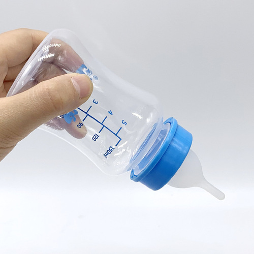 Pet bottle, dog bottle, puppy kitten baby rabbit teat bottle, Samoyed Golden Retriever puppy bottle, medication feeding 150ml