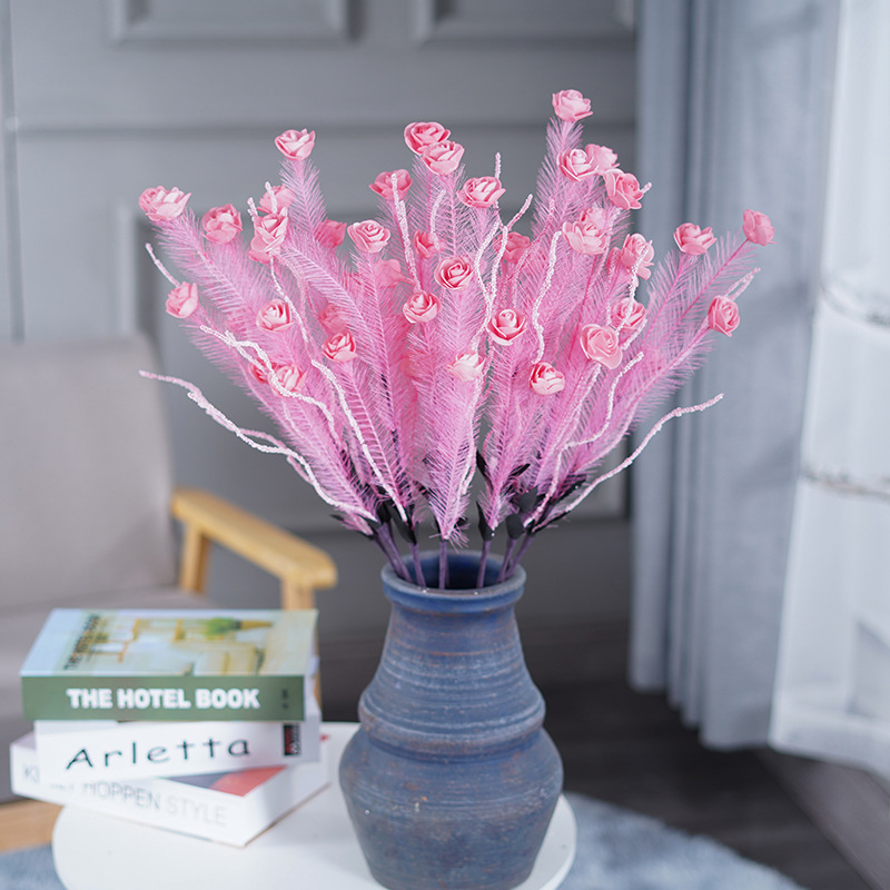 熙然 仿真家居假花2593 pe泡沫花人造花 家居摆件装饰