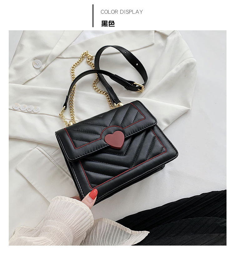 New Trendy   Fashion One Shoulder Chain Bag Texture All-match Messenger Small Square Bag display picture 3