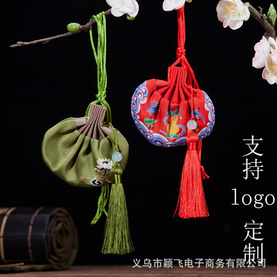 Sachet Sachet Bag wholesale Dragon boat festival Take it with you Mosquito repellent DIY Blue and white Cotton linen customized logo