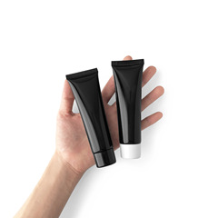【】50g Black High-Gloss Cosmetic Soft Tube 50ml PE Plastic Soft Tube Facial Cleanser Blackhead Remover Nail