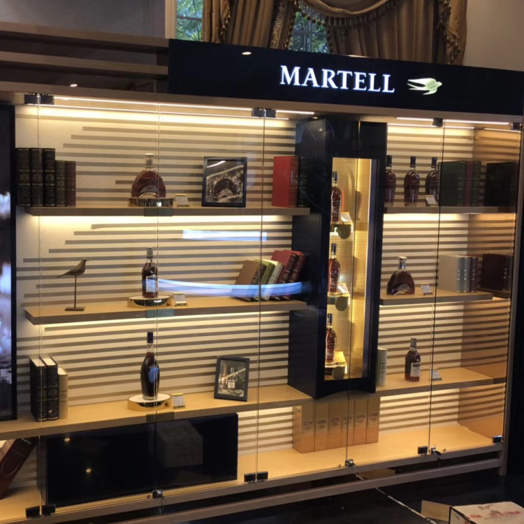 长期按尺寸做时尚洋酒展柜连锁商铺烟酒陈列柜台洋酒专卖店高柜