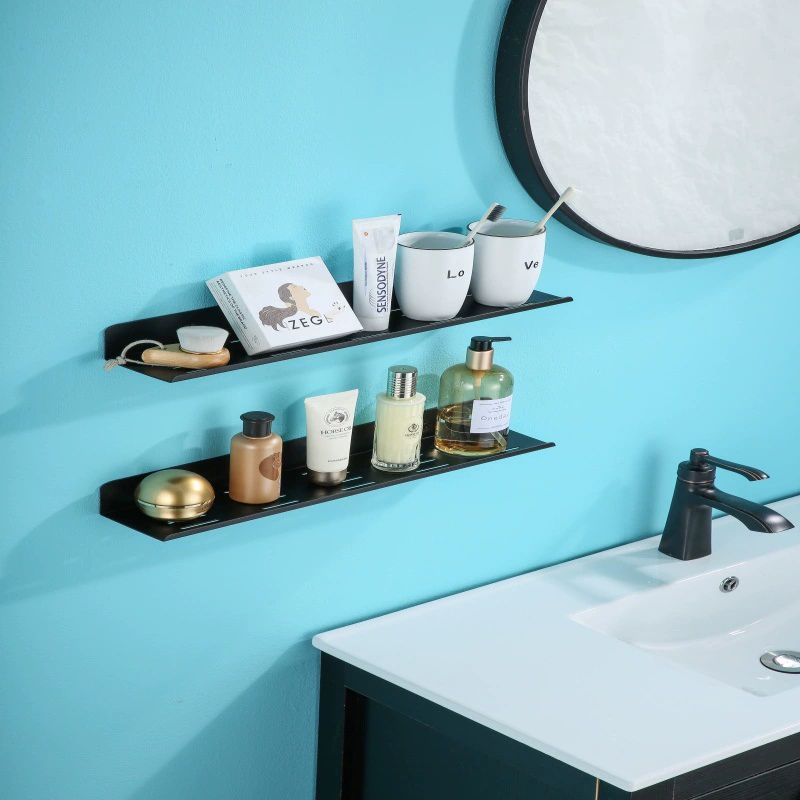 Free punching toilet faucet, wall hanging toilet toilet toilet, bathroom mirror in front of the bathroom mirror, storage shelf