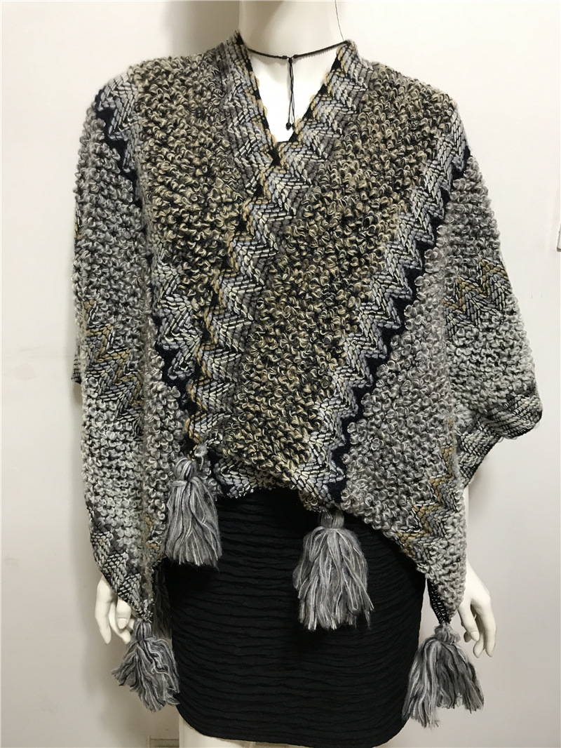 350g Weight Acrylic Fabric Type Daily Occasion V Neck Neckline Loose Version Color Block Pattern Winter, Spring, Autumn Season Women'S Gender Braid Design Vintage Style Style Women'S Vintage Style Color Block Braid 9