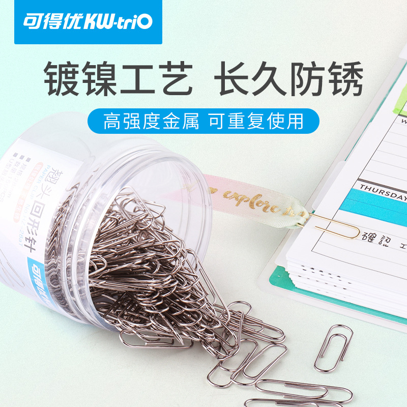 Excellent available KW-TRIO HZ-28a 80 Type U Paperclip silvery Paperclip Clip Drum Paperclip