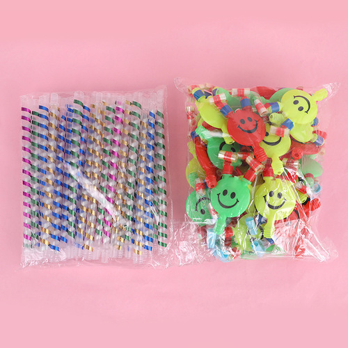 Kindergarten prize large-size blowing dragon whistle telescopic whistle blow-and-roll horn children's toy street stall hot-selling goods