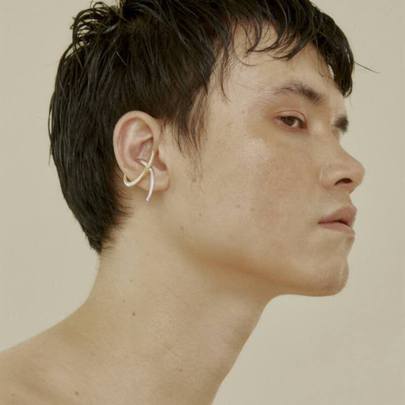 Fashion  Gold  Silver Double Color  Ear Bone Clip display picture 2