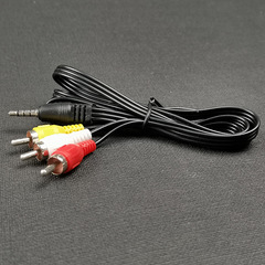1 meter RCA to 3 video line lotus flat head 1/3 AV connector TV box set-top box 1.5 meters 