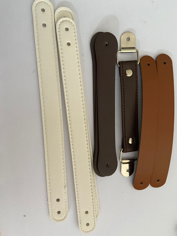 Rainproof Leather Metal Adhesive Custom Hook Gift Box Leather Handle with PU Leather Handle with Leather Handle Strap