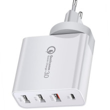 厂销智能30W手机电源适配器3USB-C充电头 QC3.0+PD充电插头