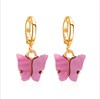 Cross -border thermal sale ing atmosphere color acrylic butterfly necklace ear ring fresh, simple butterfly ear buckle female