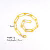 Copper square material, necklace and bracelet, set, suitable for import, 14 carat white gold, golden color, wholesale