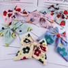 Capacious cloth with bow, strawberry flower-shaped, fruit oil, hairgrip, hair accessory, Korean style, internet celebrity