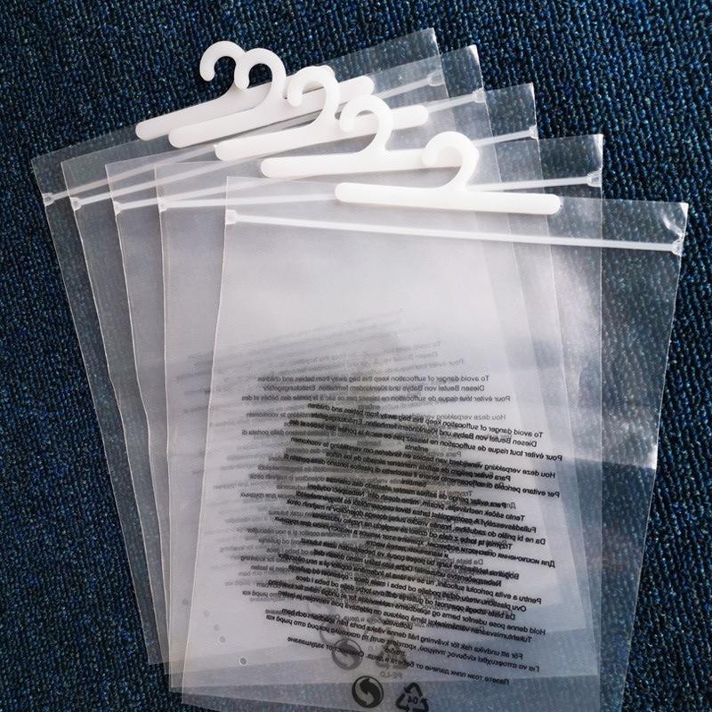 东莞包装厂家服装内裤塑料包装袋透明PE挂钩贴骨袋自封袋可印LOGO