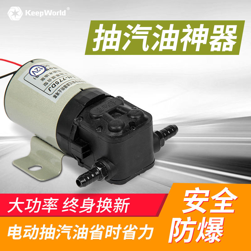 汽油泵12V小型车载抽油泵防爆抽水机抽汽油电动24V柴油泵换机油泵