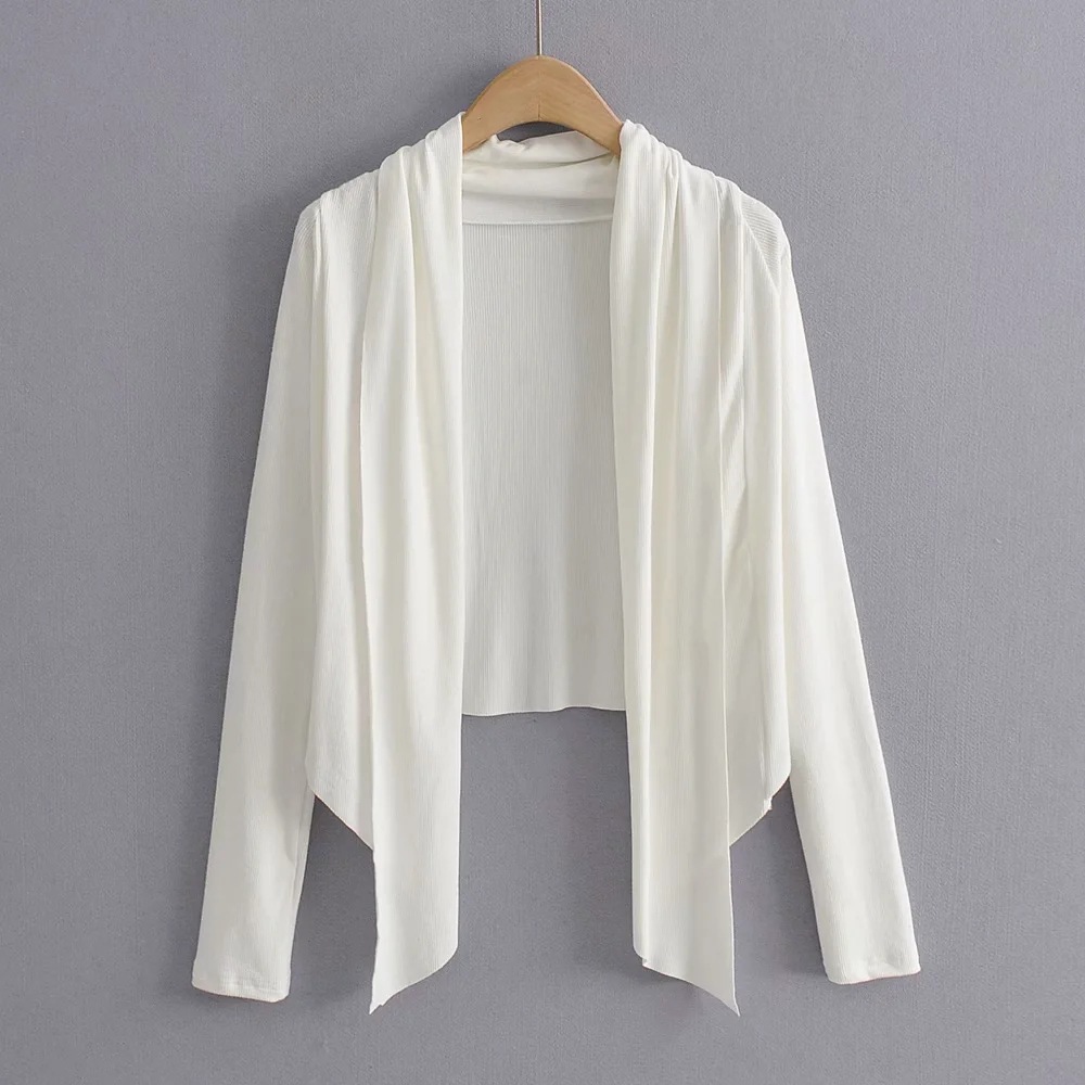 loose threaded Irregular hem cardigan  NSHS31488