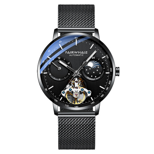 Mark Huafei Men's Watches Swiss Brand Watches Skeleton Mechanical Watches Wholesale Luxury Metal Watches