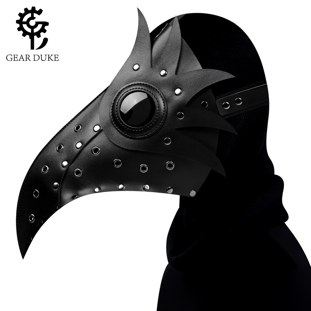 万圣节新款跨境亚马逊ebay蒸汽朋克搞怪羽翼魔鬼派对面具|ms