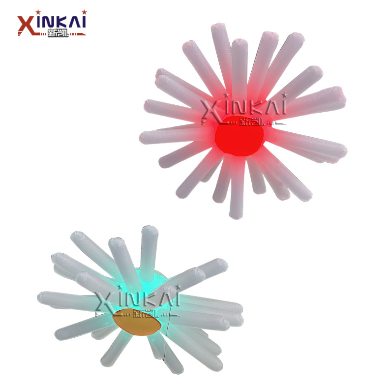 舞台酒吧装饰充气灯花气模 充气七彩LED灯光花 悬挂发光钉子灯花