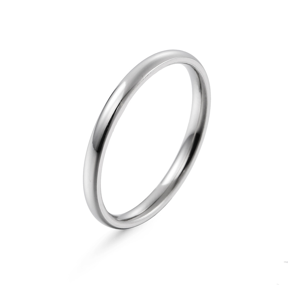 Fashion Jewelry 2mm Wide Stainless Steel Fingertip Ring Tail Ring Wholesale display picture 10