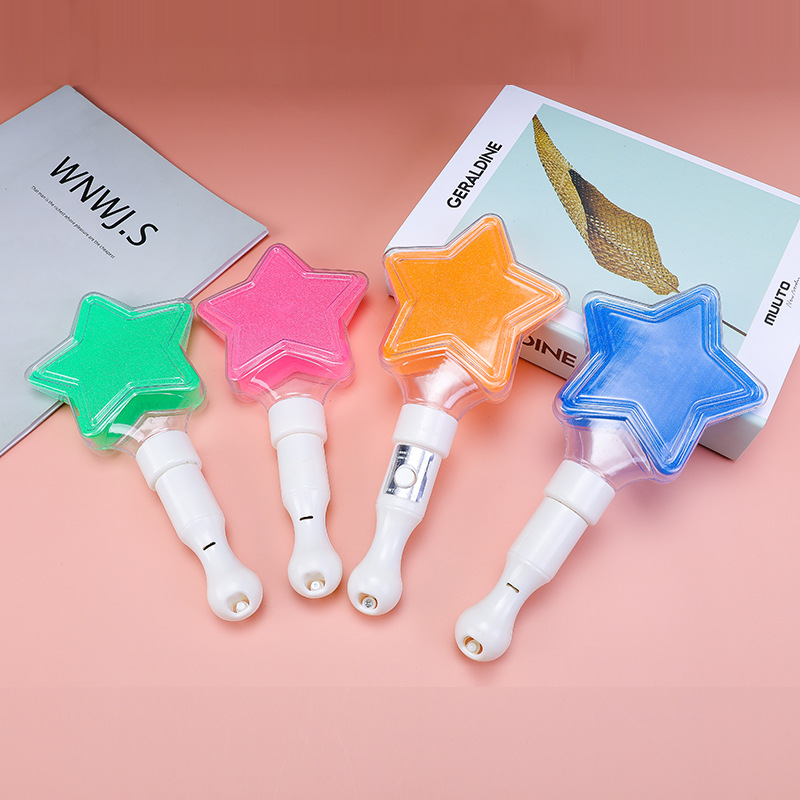 Colorful luminescence Copious Five-pointed star LED Flash stick Should aid Stars Stick Rod Cheer customized LOGO